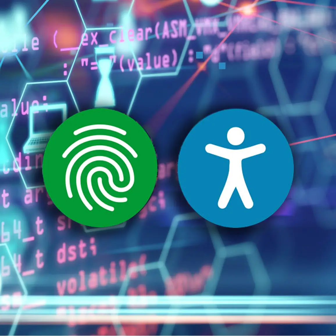 Cookie policy and accessibility icons